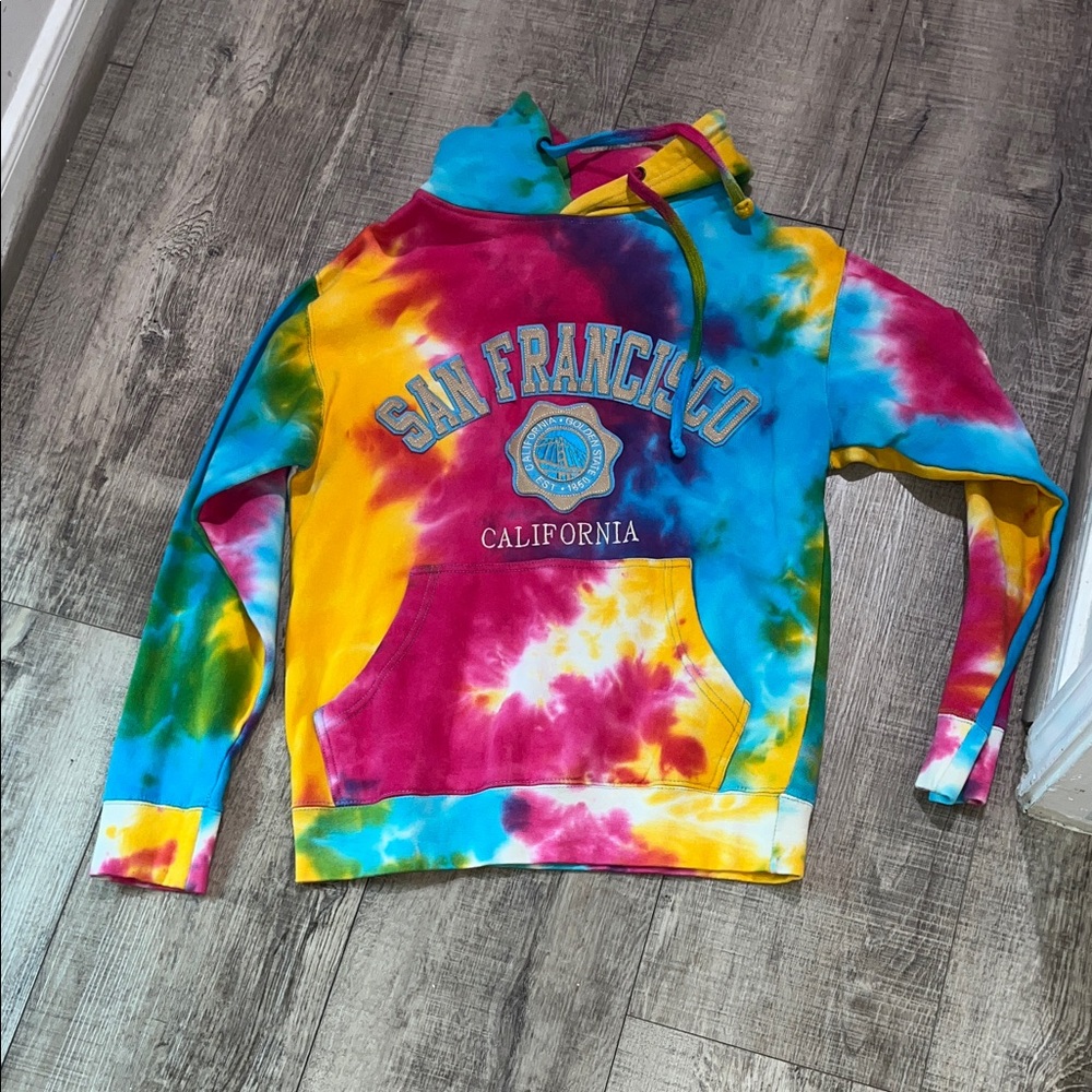 Colorful San Francisco Tie-Dye Hoodie